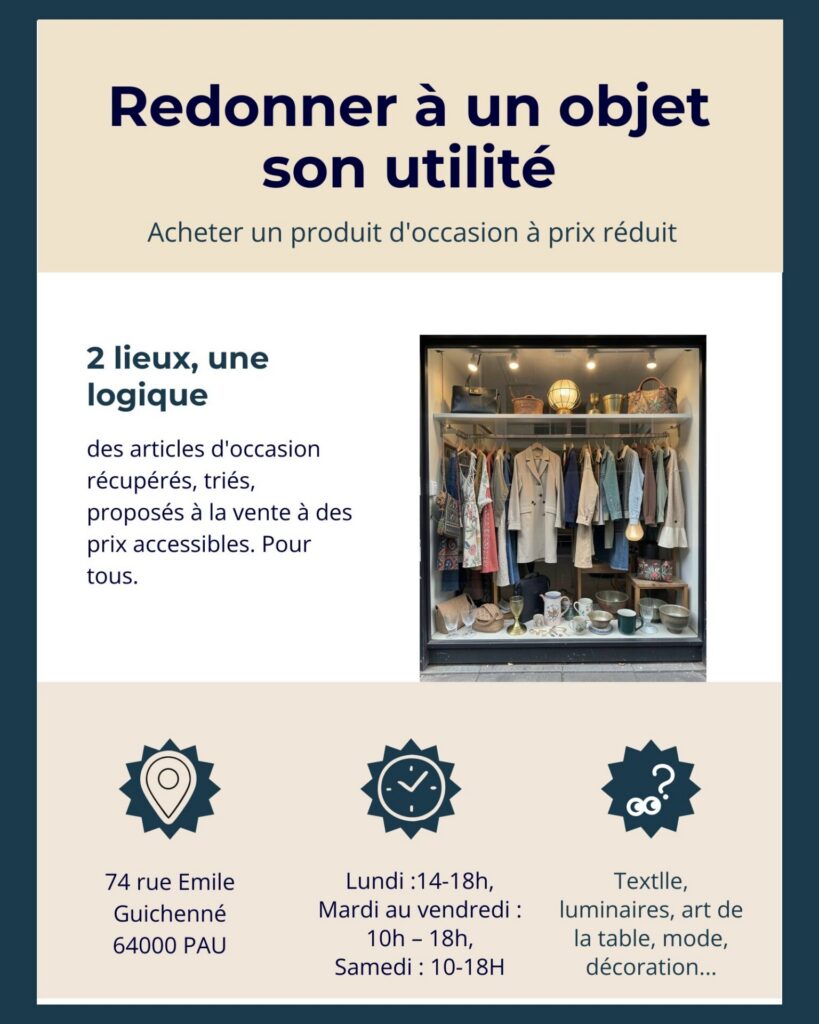 Ahmi infographie informations pratiques boutique pau