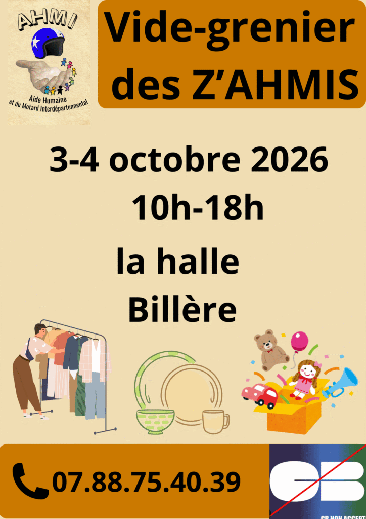 3 et 4 octobre 2026 vide-grenier la halle 64140 BILLERE